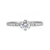 18 Carat Gold And 0.70 Carat Diamond Engagement Ring with Diamond Band available at LeGassick Diamonds and Jewellery Gold Coast, Australia.