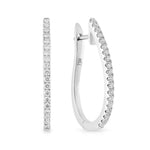 18 Carat Gold Large Shaped Diamond Huggie Earrings available at LeGassick Diamonds and Jewellery Gold Coast, Australia.