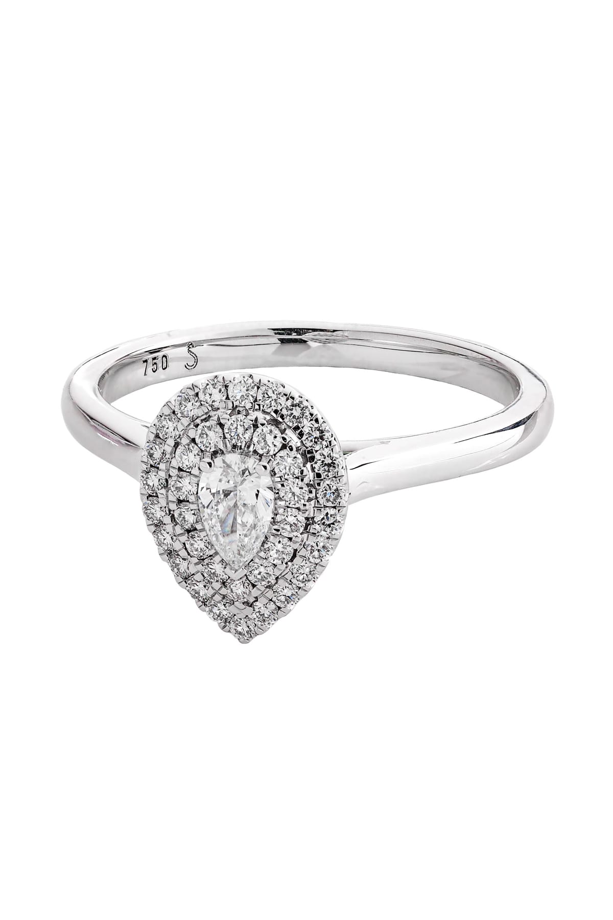 18ct Gold Double Pear Diamond Halo Engagement Ring available at LeGassick Diamonds and Jewellery Gold Coast, Australia