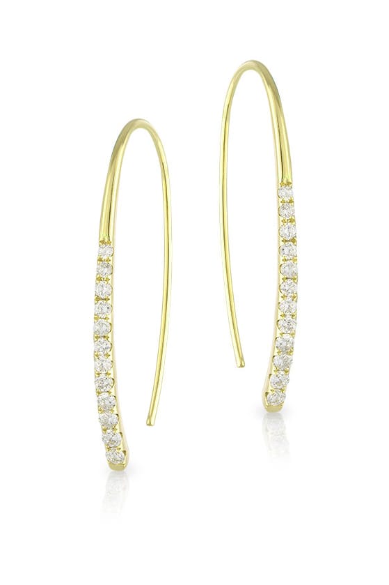 18 carat gold fine long drop style earrings available at LeGassick Diamonds and Jewellery Gold Coast, Australia