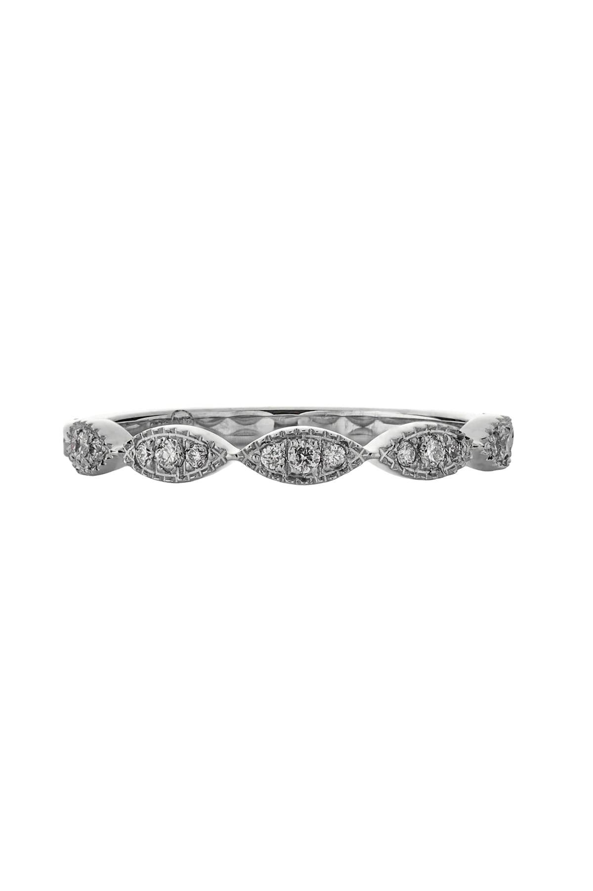 9 Carat Gold Marquise Shaped Diamond Band With Milgrain available at LeGassick Diamonds and Jewellery Gold Coast, Australia.