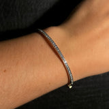 9 Carat Yellow & White Gold Hinged Diamond Bangle available at LeGassick Diamonds and Jewellery Gold Coast, Australia.