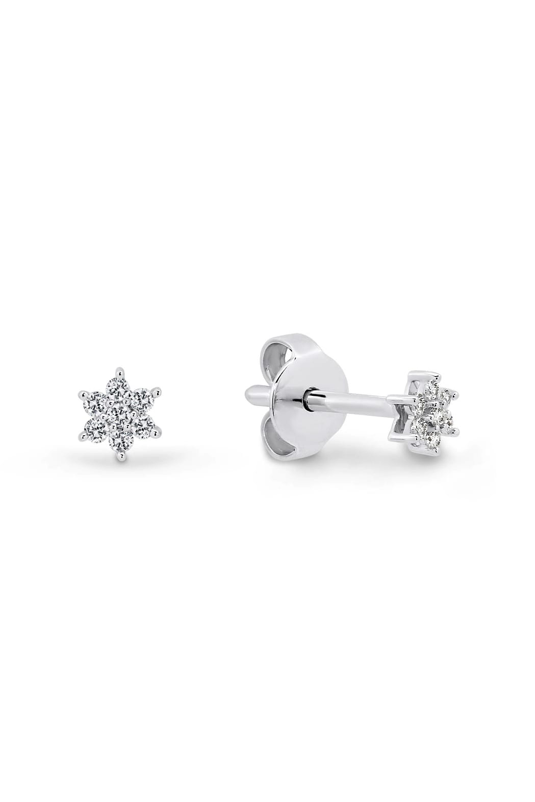 0.11ct Diamond Cluster Stud Earrings set in 9ct White Gold from LeGassick