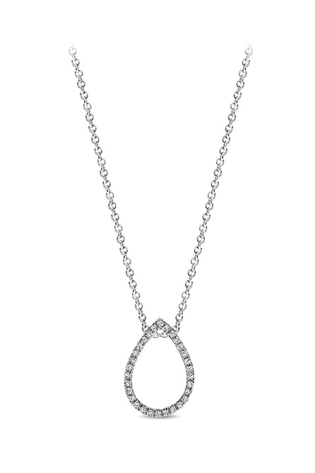 9 Carat White Gold Tear Drop Diamond Pendant available at LeGassick Diamonds and Jewellery Gold Coast, Australia.