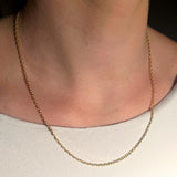 9 Carat Yellow Gold 50cm Flat Diamond Cut Cable 1.6mm Chain available at LeGassick Diamonds and Jewellery Gold Coast, Australia.