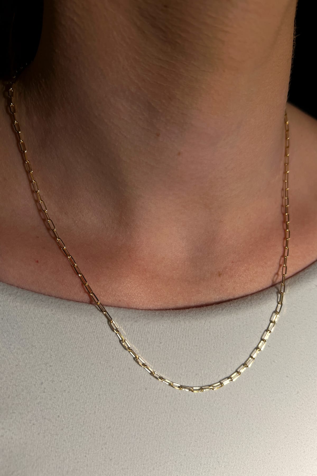 9 Carat Yellow Gold 50cm Long Open Oval Hammered 2.44mm Chain available at LeGassick Diamonds and Jewellery Gold Coast, Australia.