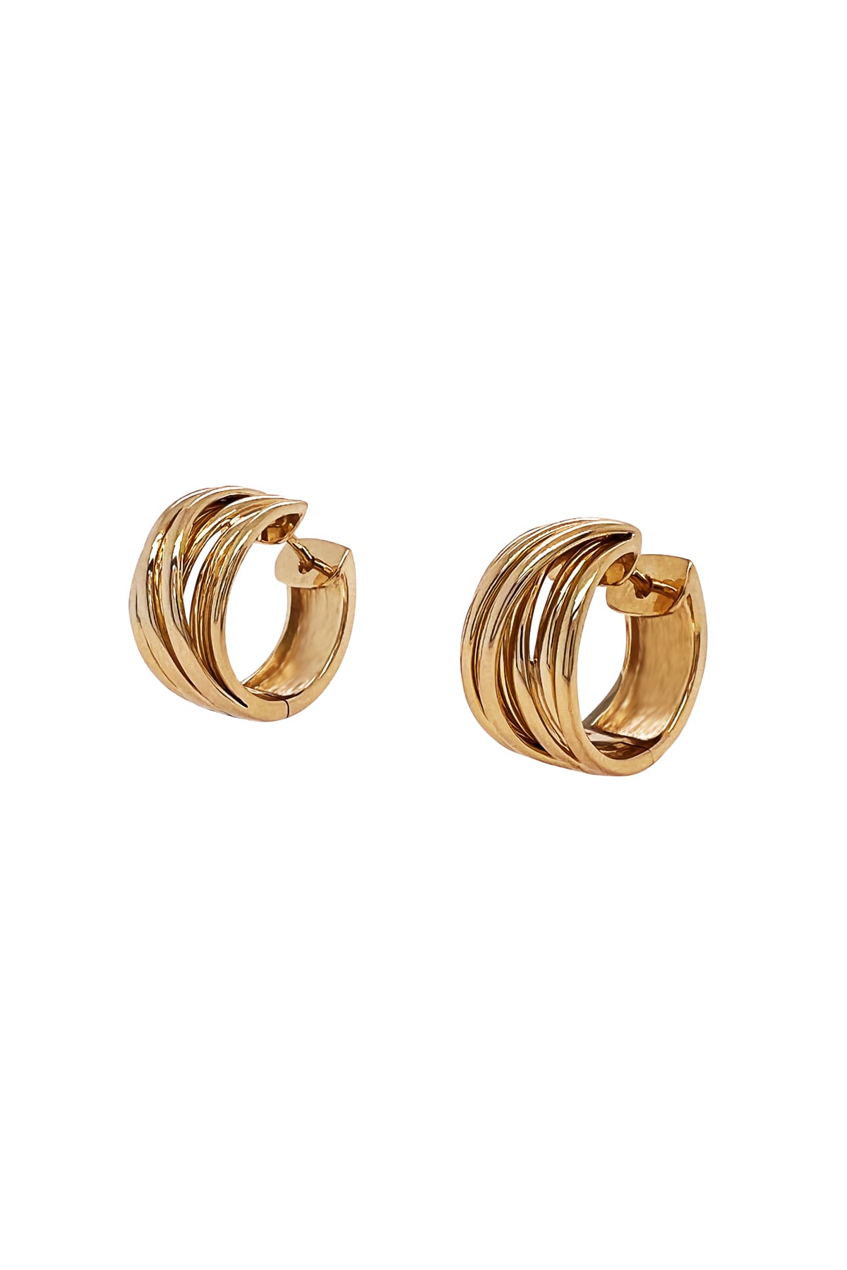 9ct Yellow Gold Fancy Huggie Earrings available at LeGassick Diamonds and Jewellery Gold Coast, Australia.