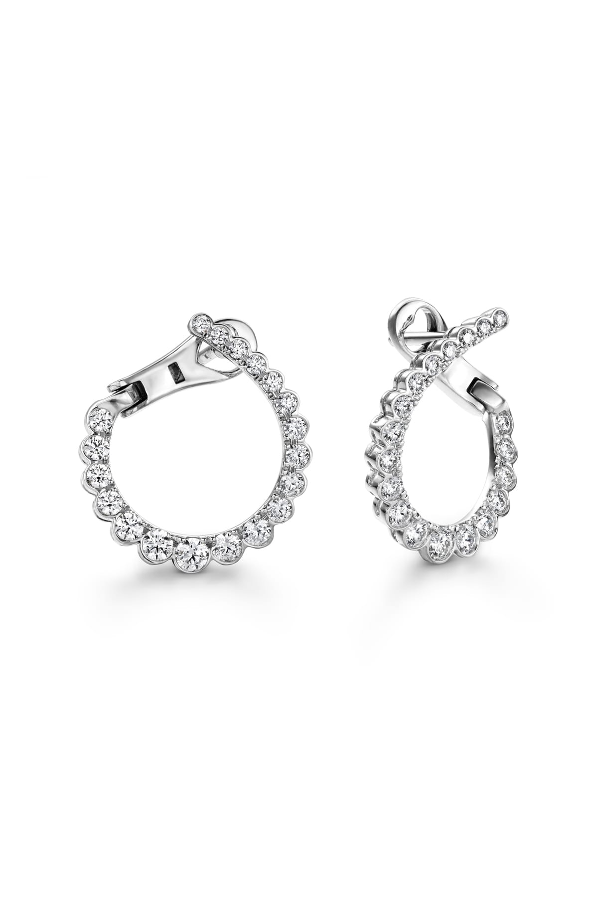 Aerial Regal Diamond Hoop Earrings From Hearts On Fire From Hearts On Fire available at LeGassick Diamonds and Jewellery Gold Coast, Australia.