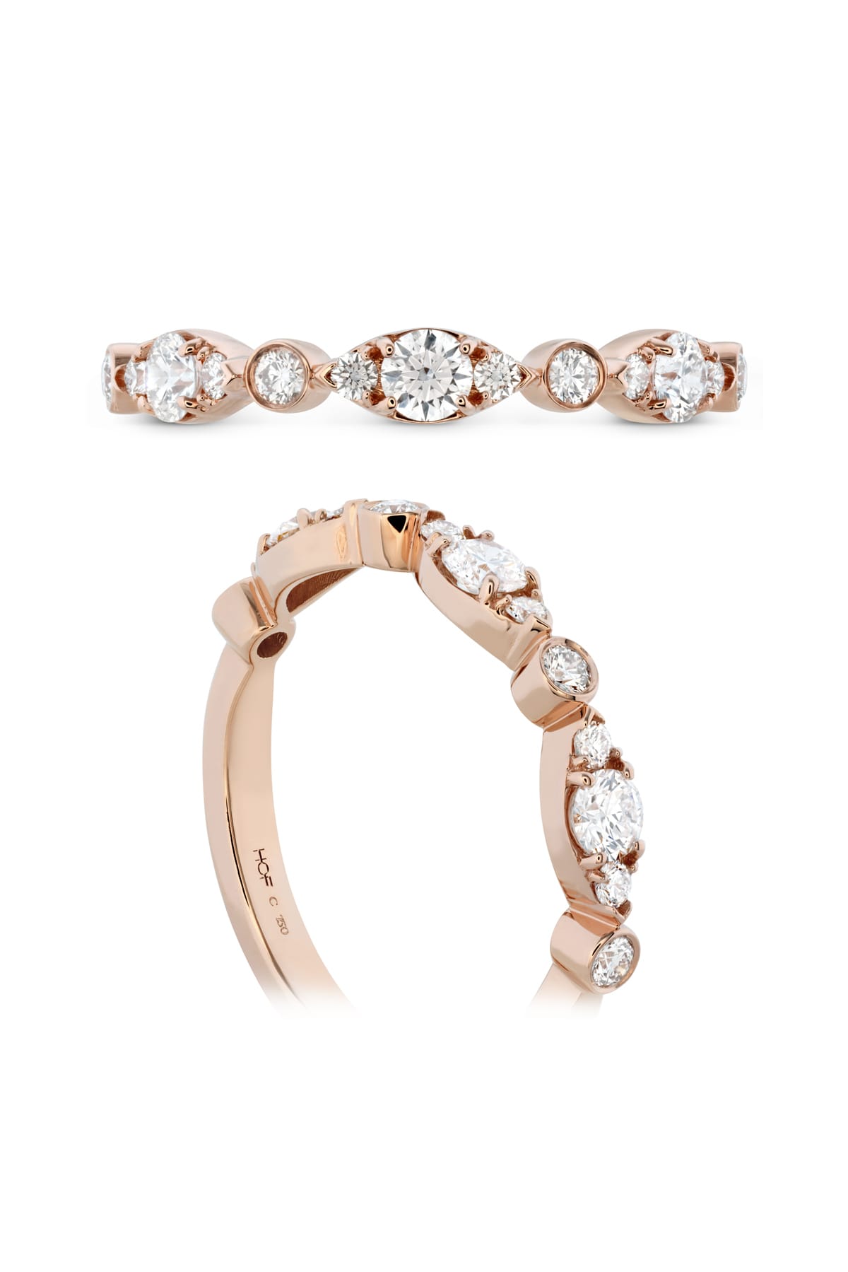 Bezel Regal Band From Hearts On Fire available at LeGassick Diamonds and Jewellery Gold Coast, Australia.