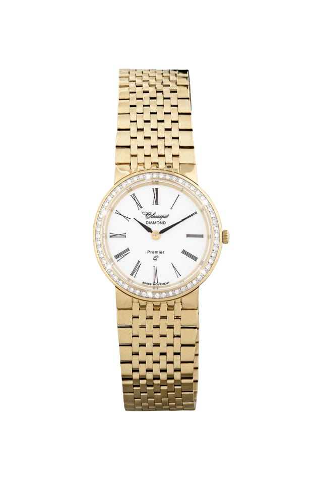 Diamond deals quartz watch