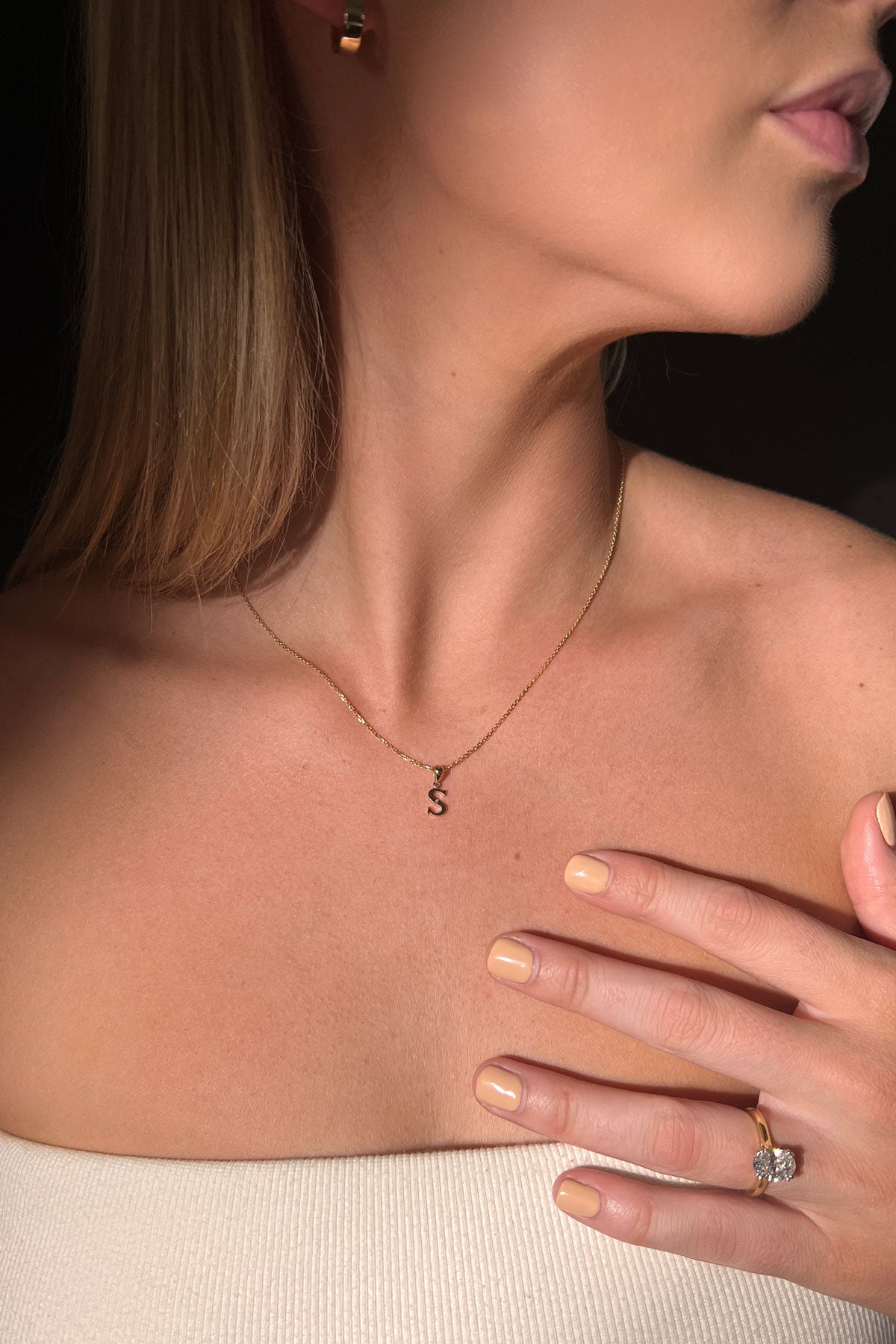 9 Carat Yellow Gold Diamond Set Initial Pendant available at LeGassick Diamonds and Jewellery Gold Coast, Australia.