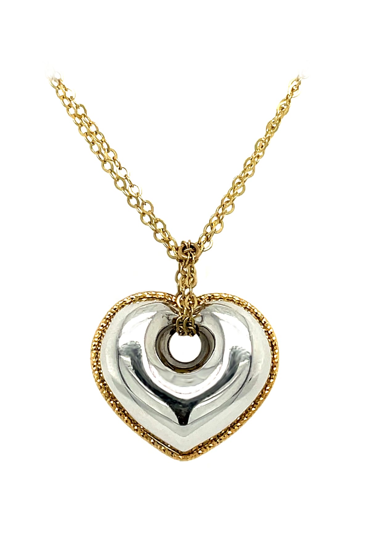 Gold Puff Heart Pendant available at LeGassick Diamonds and Jewellery Gold Coast, Australia.