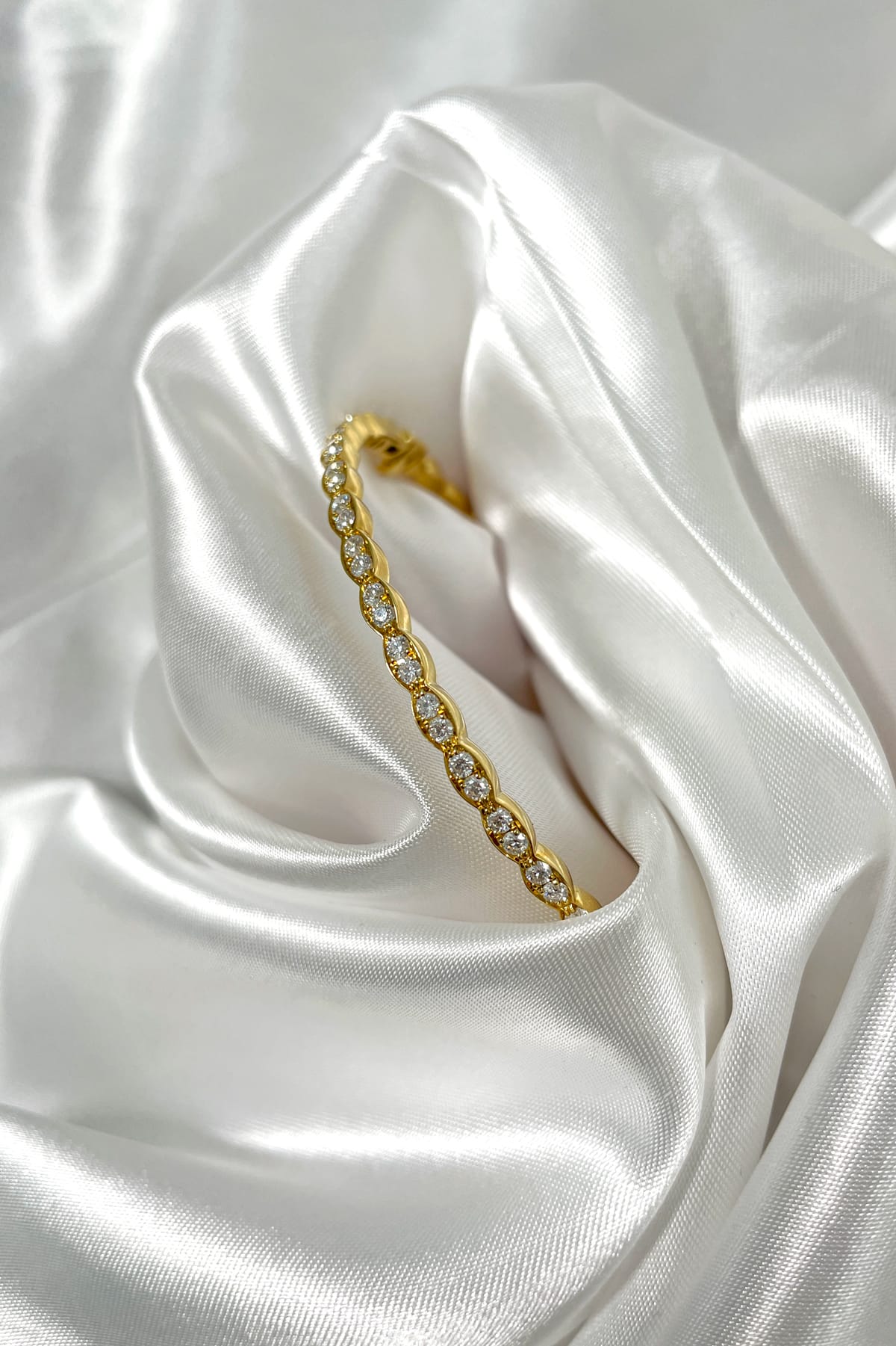Lorelei Floral Diamond Bangle From Hearts On Fire available at LeGassick Diamonds and Jewellery Gold Coast, Australia.