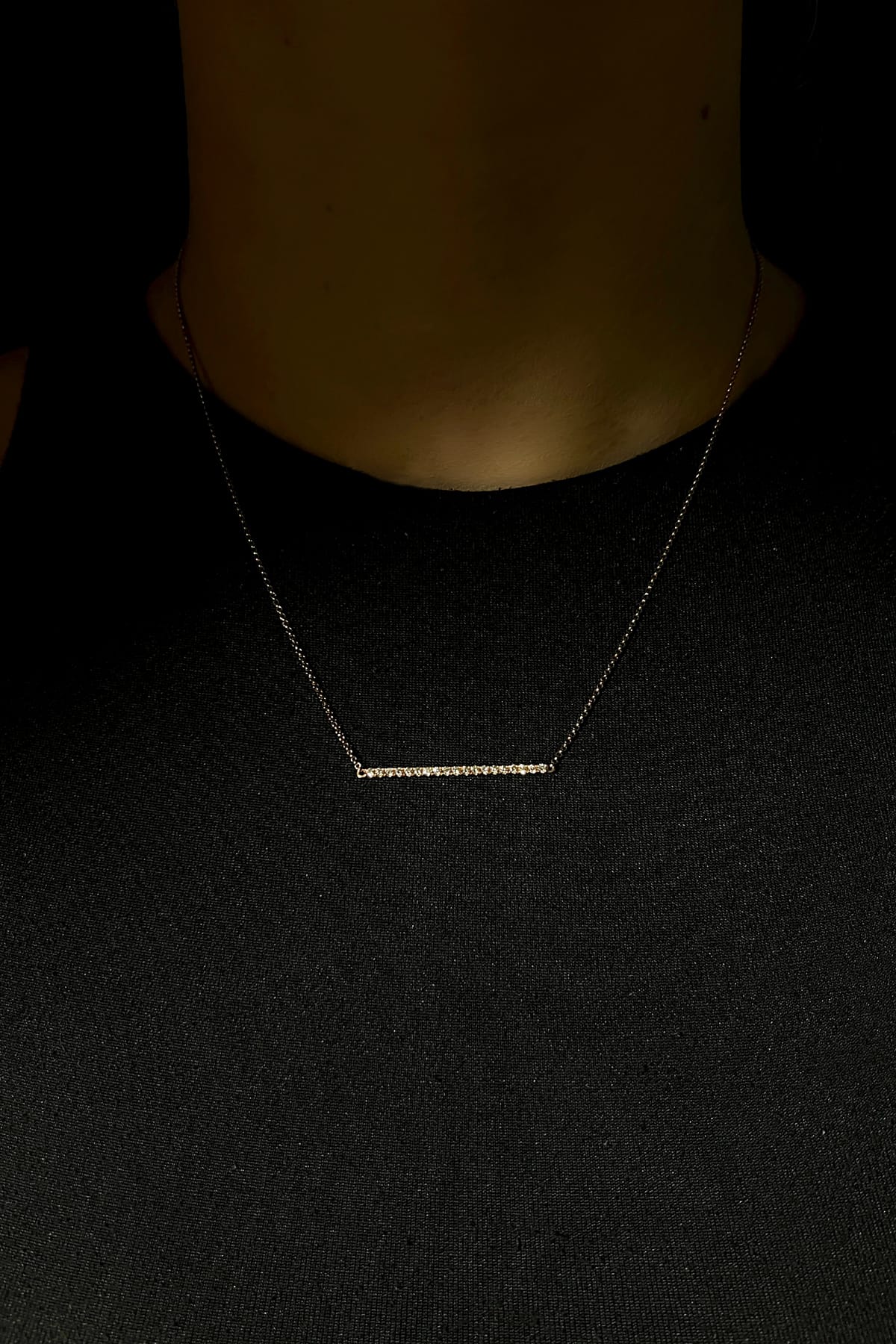 Diamond store bar pendant