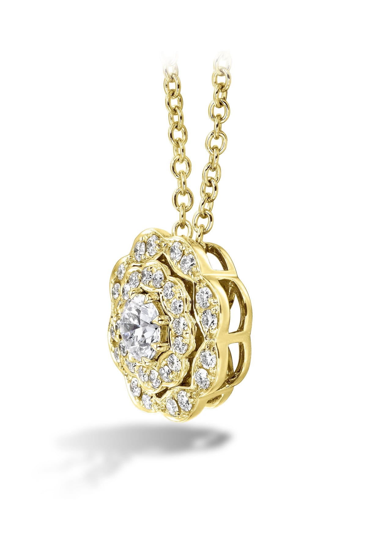 Lorelei Double Halo Diamond Pendant From Hearts On Fire available at LeGassick Diamonds and Jewellery Gold Coast, Australia.