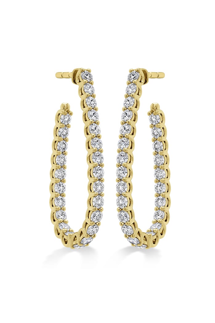 Medium Signature Pear Hoop Earrings From Hearts On Fire available at LeGassick Diamonds and Jewellery Gold Coast, Australia.
