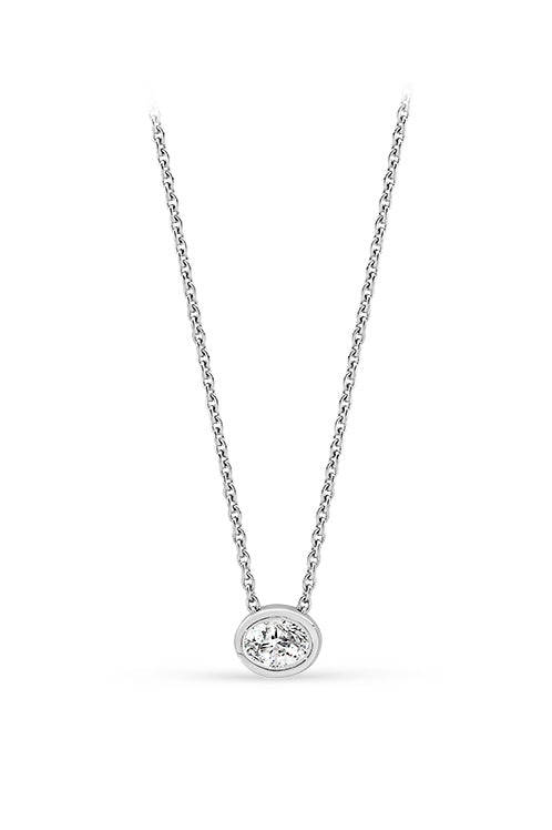 Oval Diamond Slider Pendant available at LeGassick Diamonds and Jewellery Gold Coast, Australia.