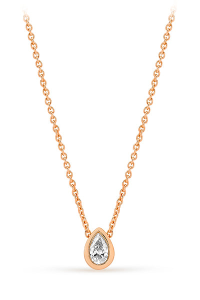 Albert's 10k White Gold .12ctw Pear Shaped Diamond Necklace LJ192278PD-SPC