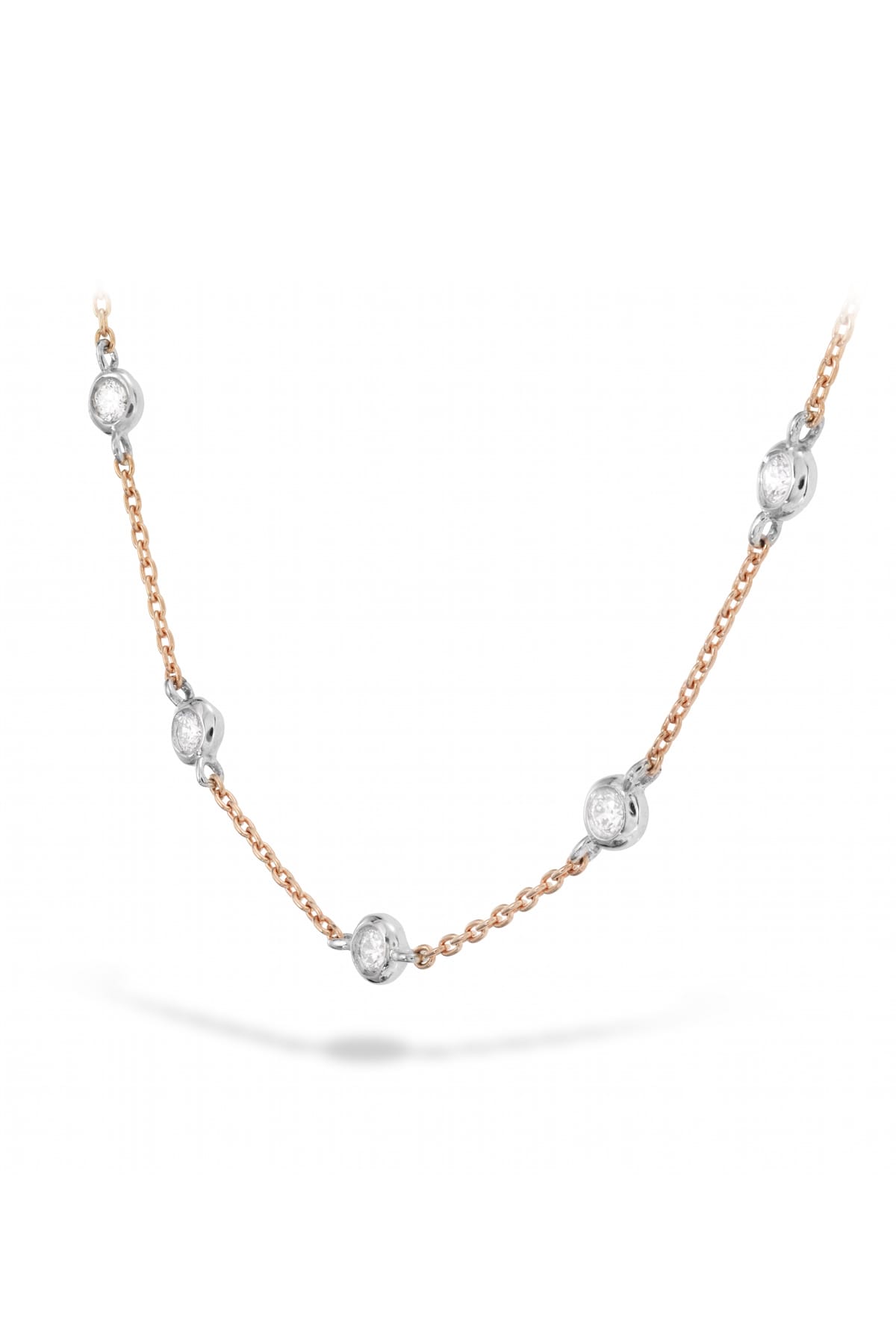 Signature Off-Set Five Bezel Necklace From Hearts On Fire available at LeGassick Diamonds and Jewellery Gold Coast, Australia.