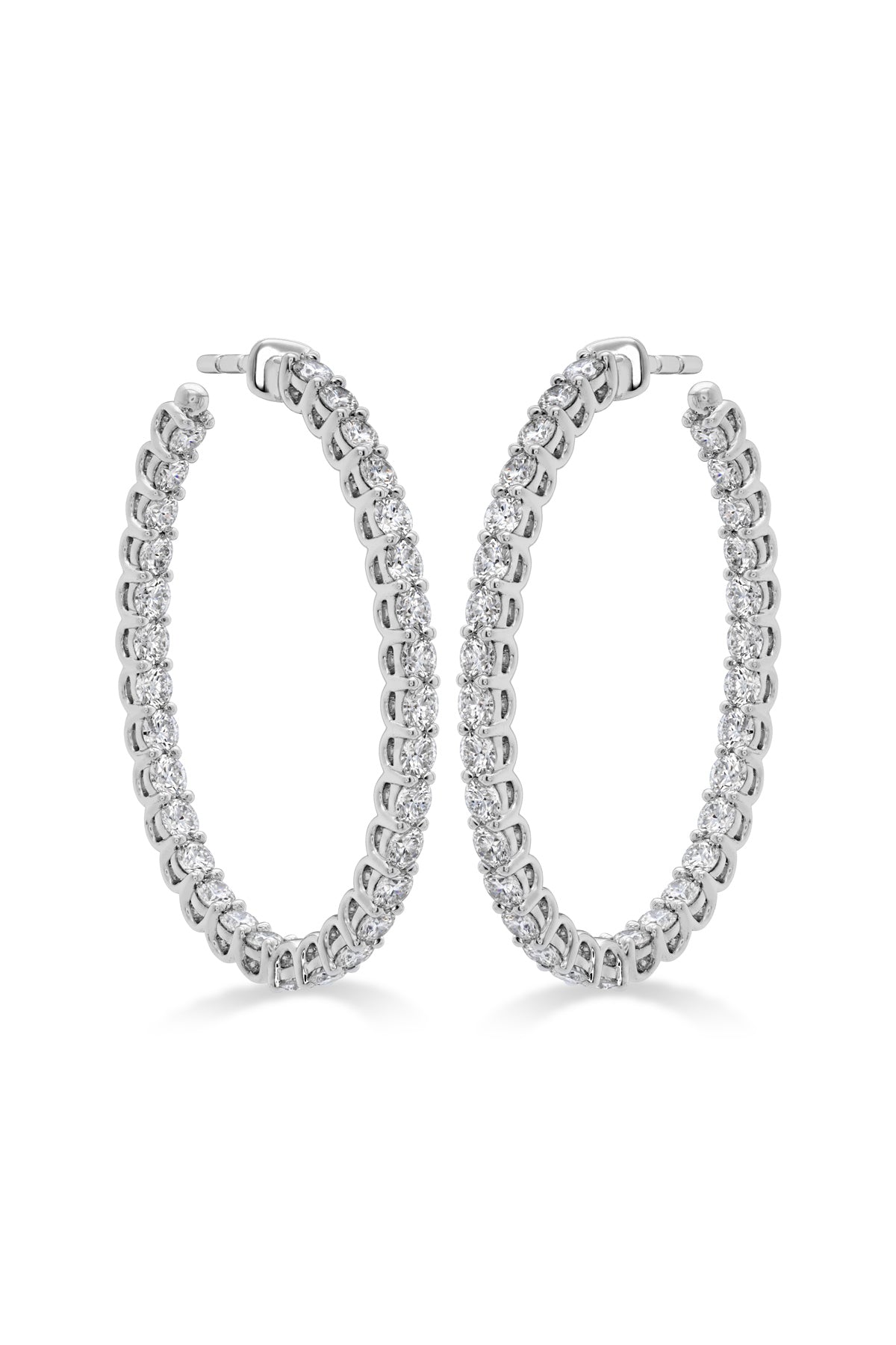 Large Signature Oval Hoop Earrings From Hearts On Fire available at LeGassick Diamonds and Jewellery Gold Coast, Australia.