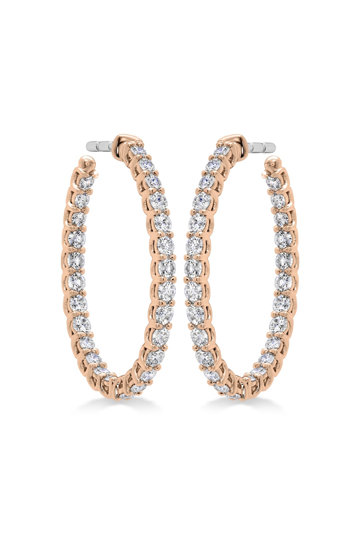 Medium Signature Oval Hoop Earrings From Hearts On Fire available at LeGassick Diamonds and Jewellery Gold Coast, Australia.