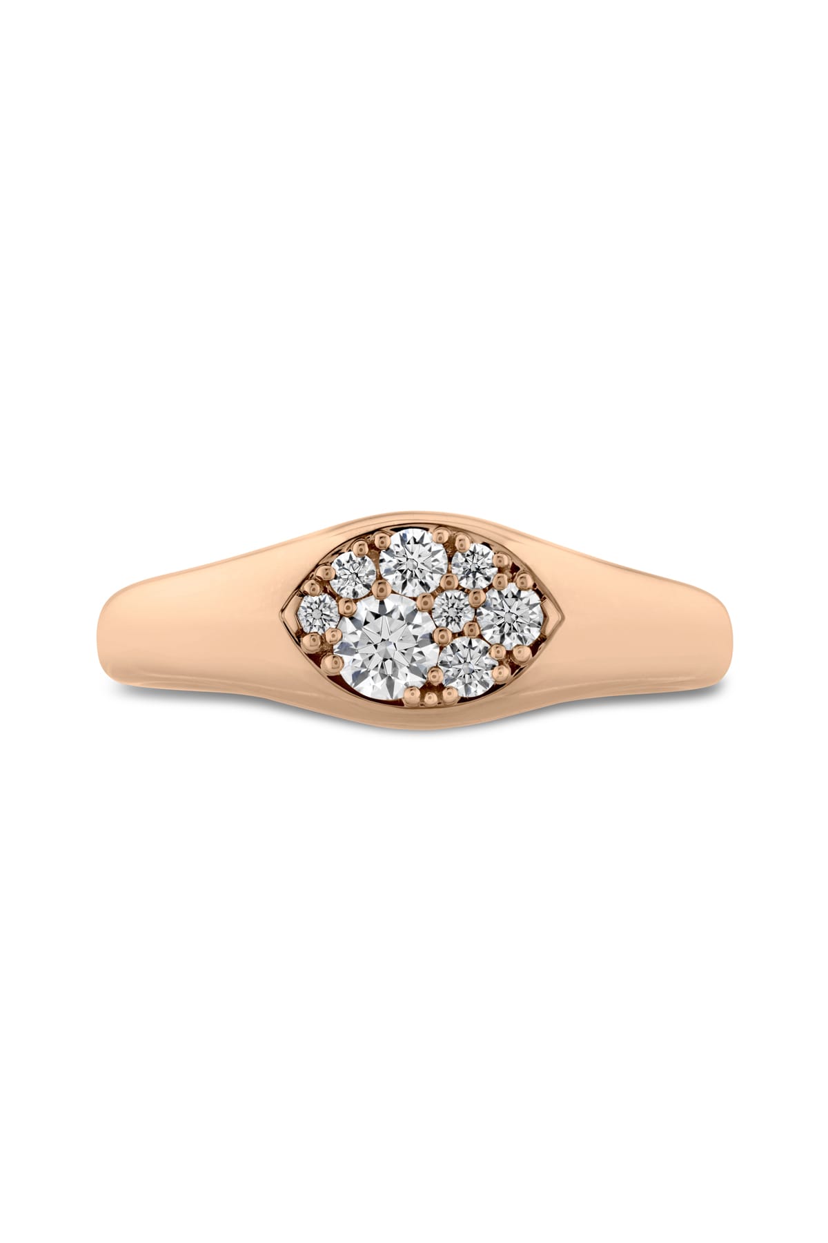 Diamond Moon Diamond Signet Ring Design For Women | Danelian Jewelry